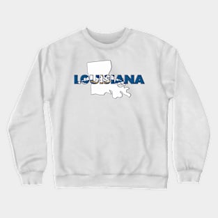 Louisiana Colored State Letters Crewneck Sweatshirt